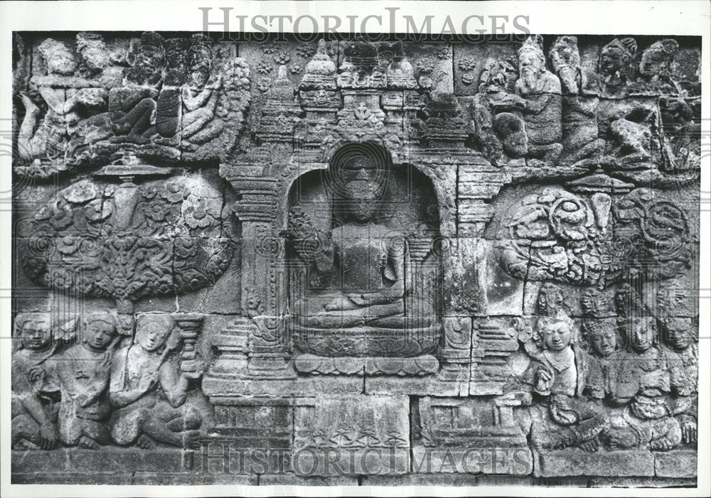 1966 Bas-Reliefs Buddha Java Island - Historic Images