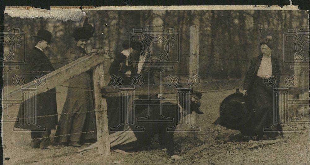 1931 People Prairie Club Wood Trees - Historic Images