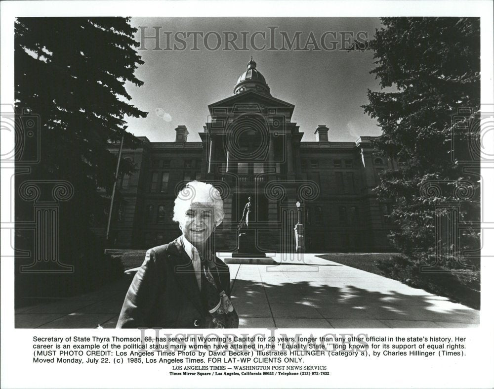 1985 Secretary Thyra Thomson Capitol states - Historic Images