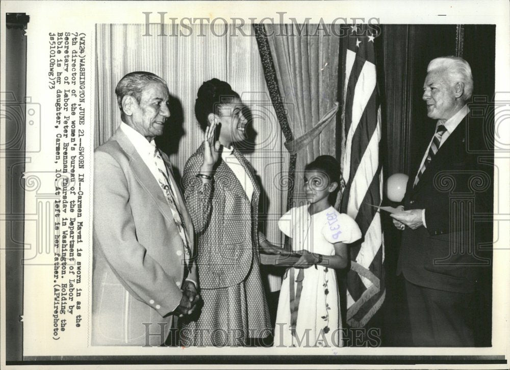 1973 Womens Labor Bureau Head Swearing In - Historic Images