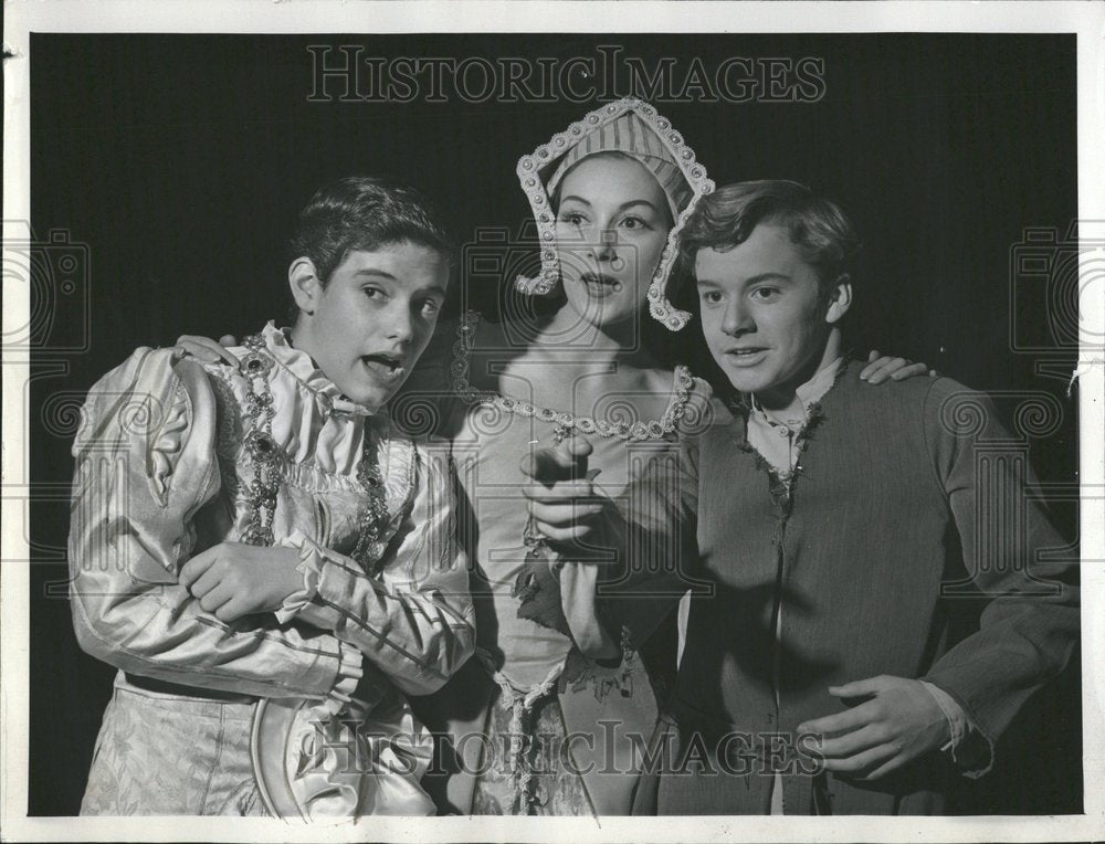 1957 Young Actors in Theatrical Production - Historic Images