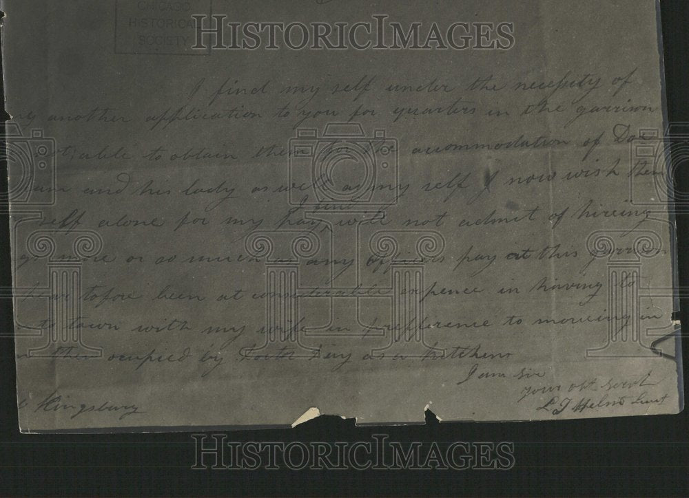 1811 Copy Photo Lieutenant Helm Dearborn Transfer - Historic Images