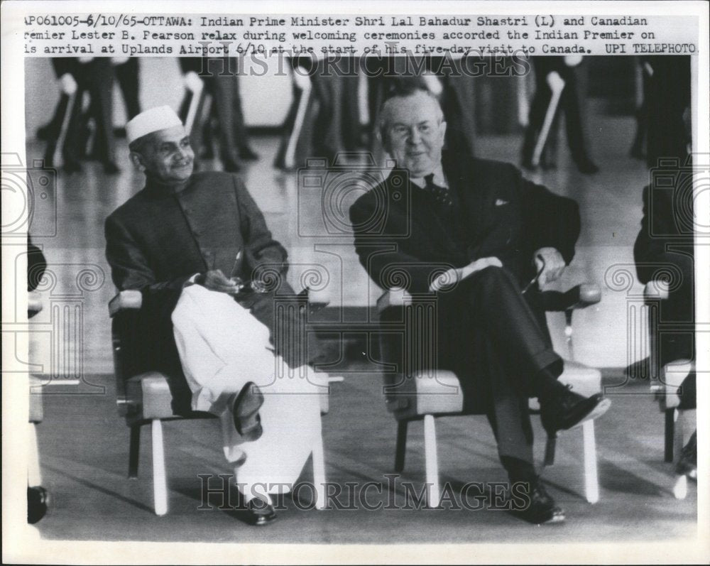 1965 Lal Bahadur Shastri Lester B Pearson - Historic Images