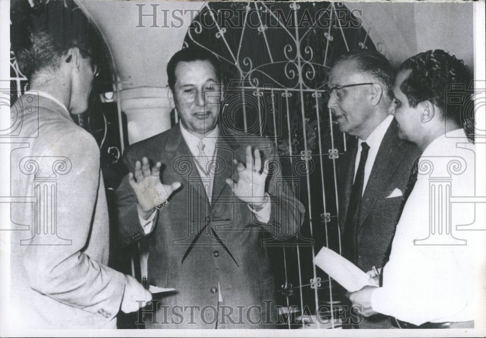 1958 Juan D Peron Argentina Diplomats - Historic Images