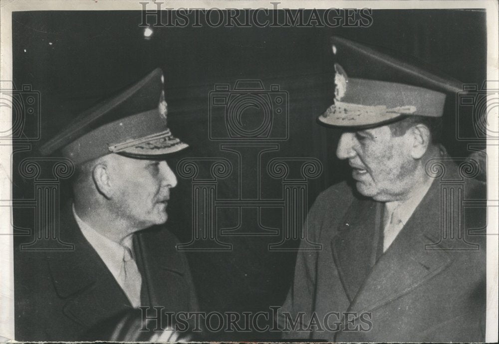 1955 Pres Juan Peron Argentina Gen Lucero - Historic Images