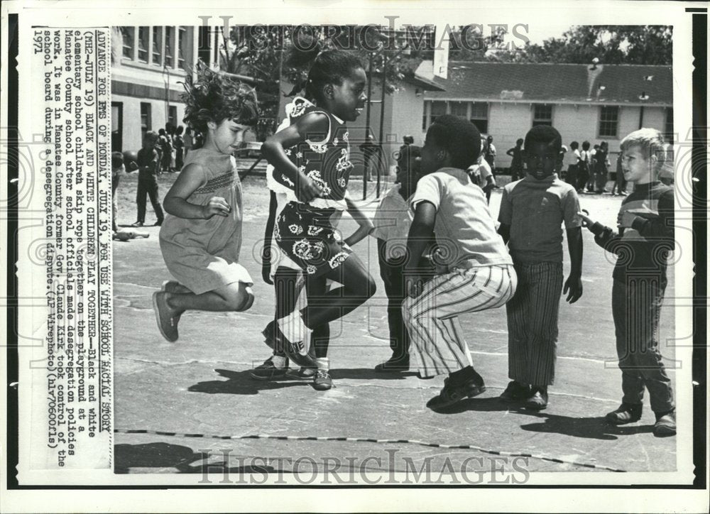 1971 Black And White Children Play Together - Historic Images