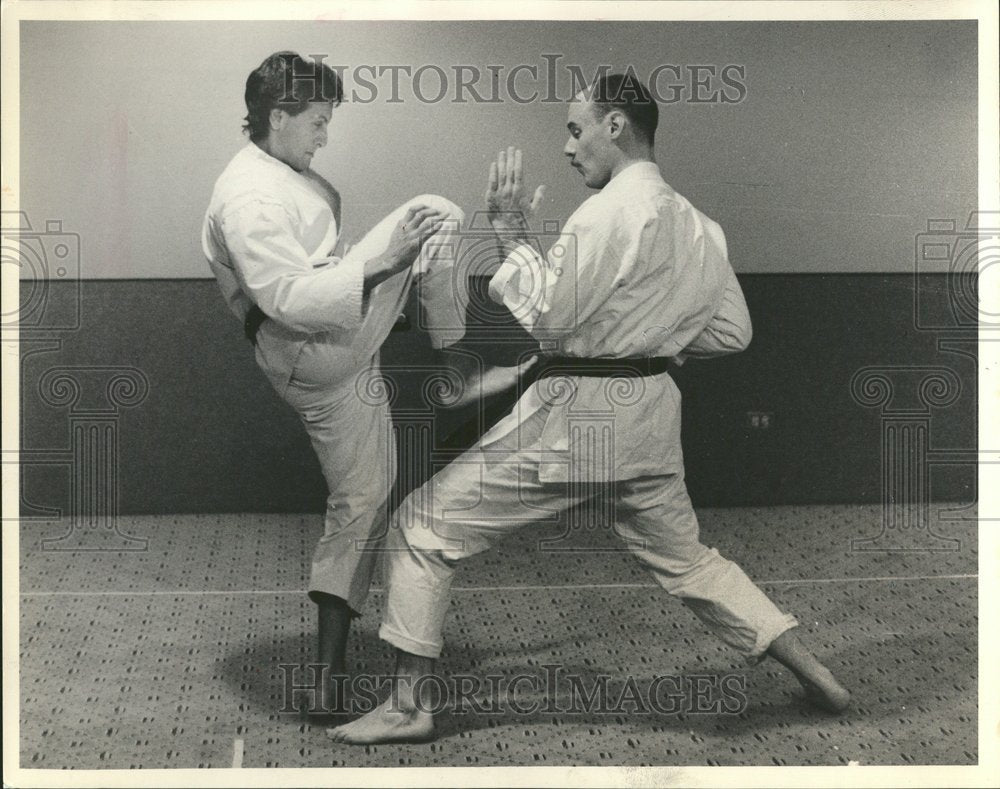 1987 Patel and Gutekanst at Karate - Historic Images