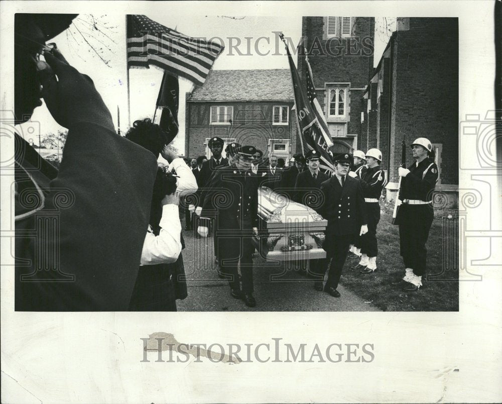 1977 Funeral Fire Man Randolph Curtis - Historic Images