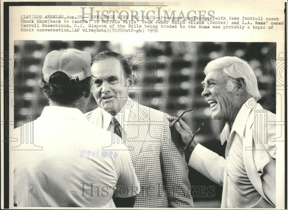 1976 Pre-Game Conference With Rams Coach - Historic Images