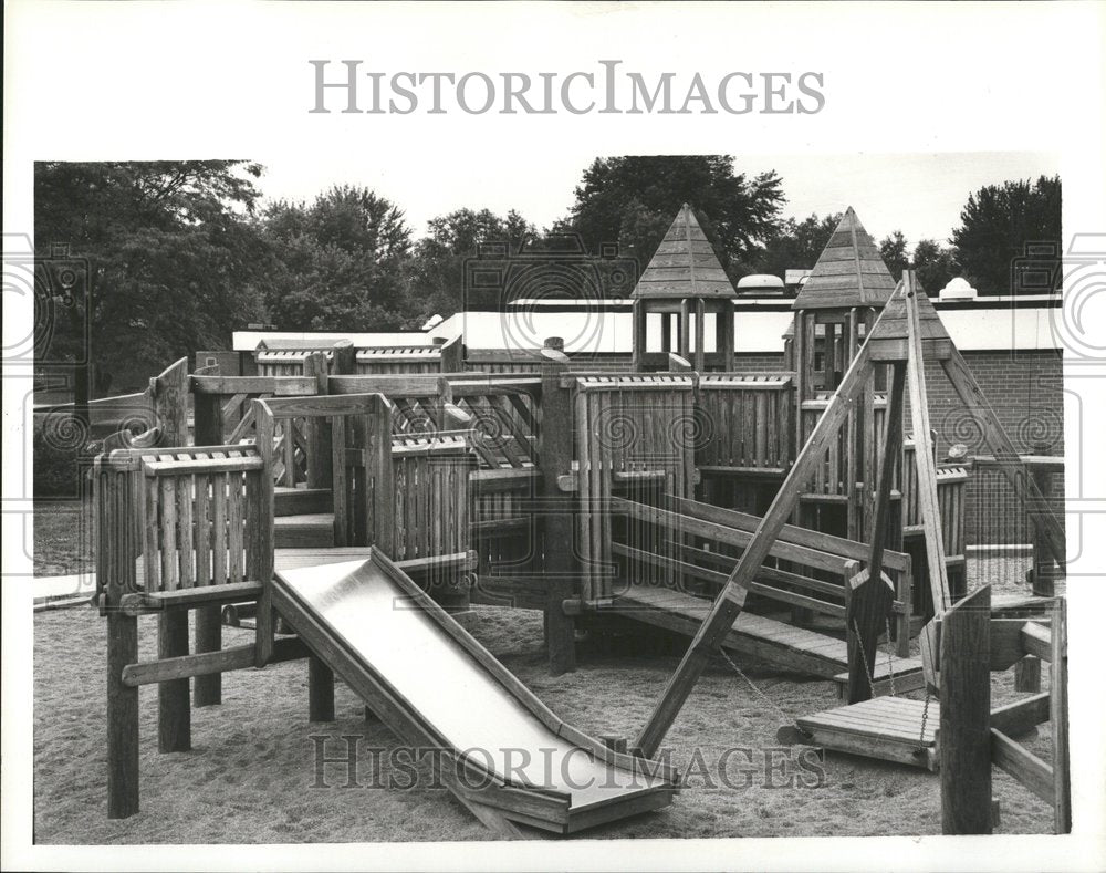 1990 Wooden Playground - Historic Images