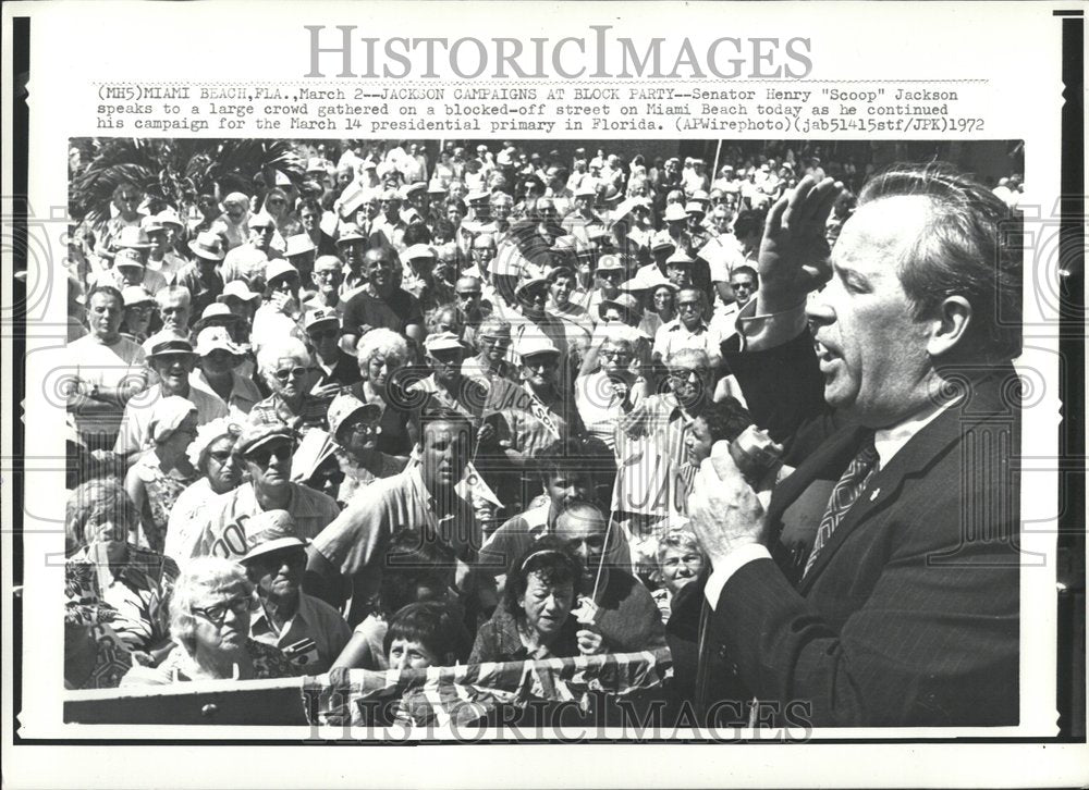 1972 Senator Henry Jackson Miami Beach - Historic Images