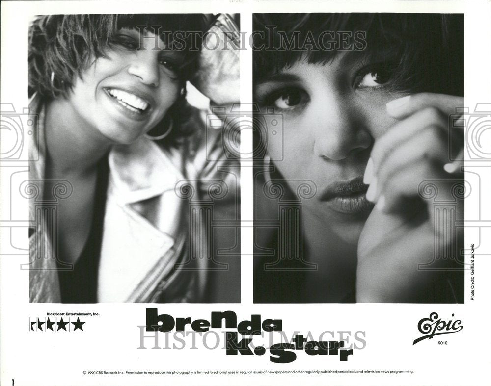 1993 Close-up caption, Singer Brenda Starr - Historic Images