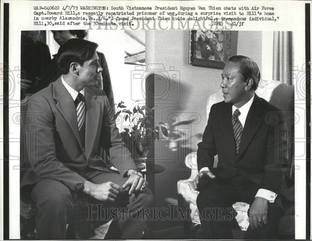 1973 Nguyen Van Thieu U.S - Historic Images