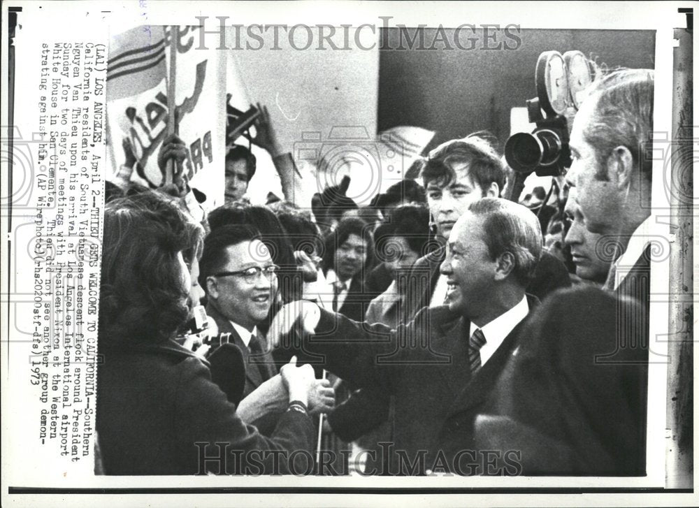 1973 President Nguyen in Los Angeles - Historic Images