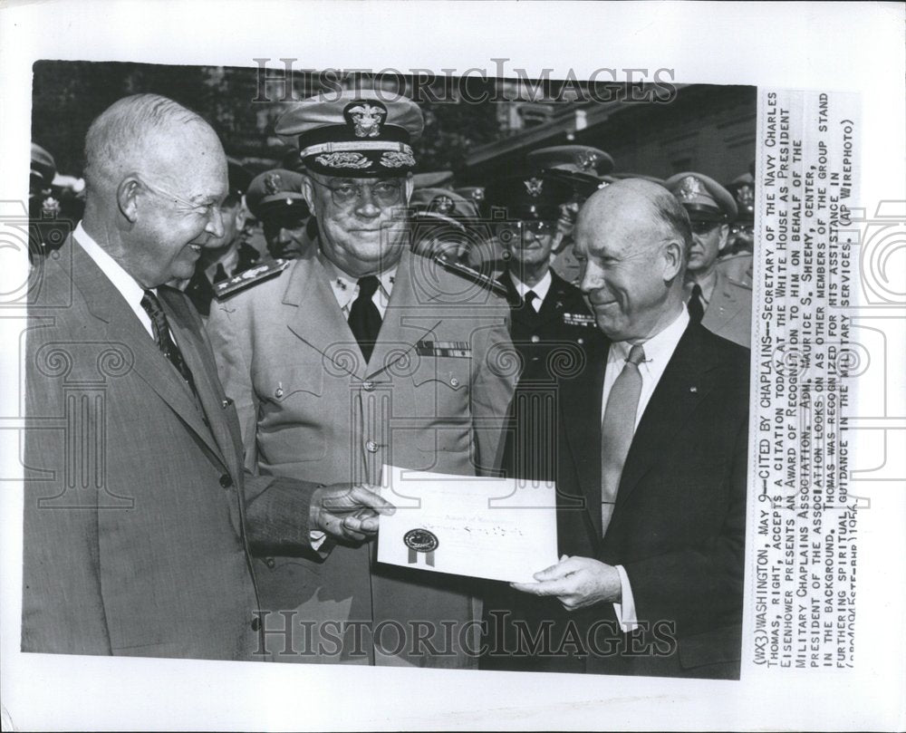 1956 Chaplains Secretary Navy Charles Thoma - Historic Images