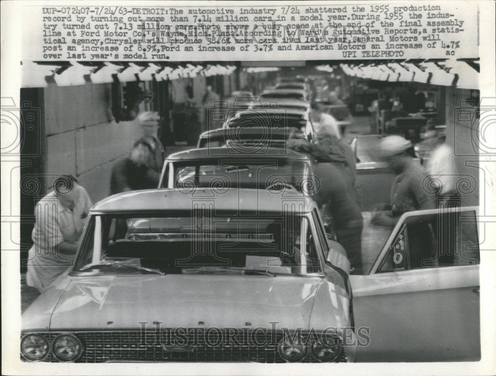 1963 Automotive Industry 7.14 Million Car - Historic Images