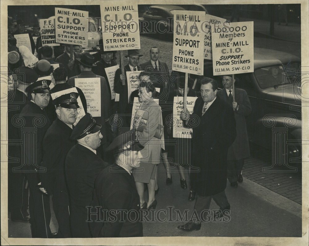 1947 CIO Mine Worker Mill Telephone Striker - Historic Images