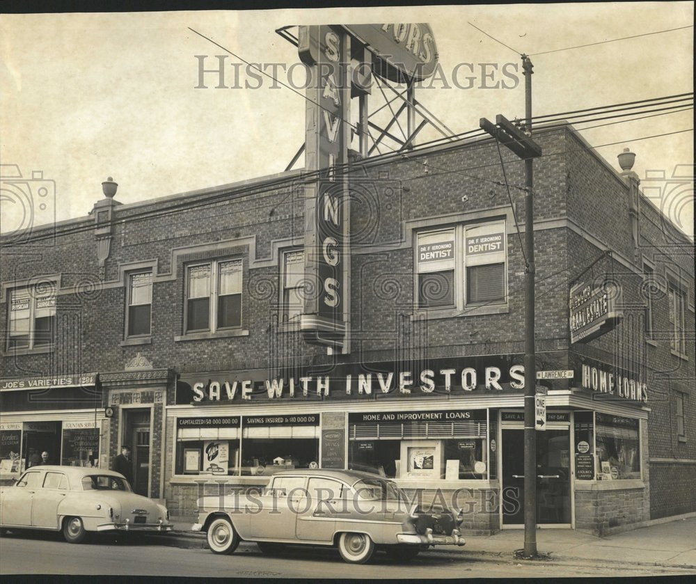 1955 Investors Saving Loan Robbey Lawrence - Historic Images