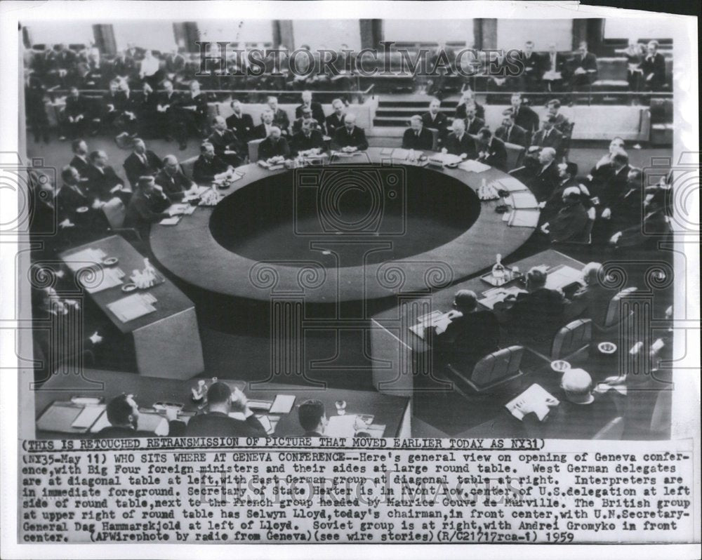 1959 Geneva Conference Foreign Ministers - Historic Images