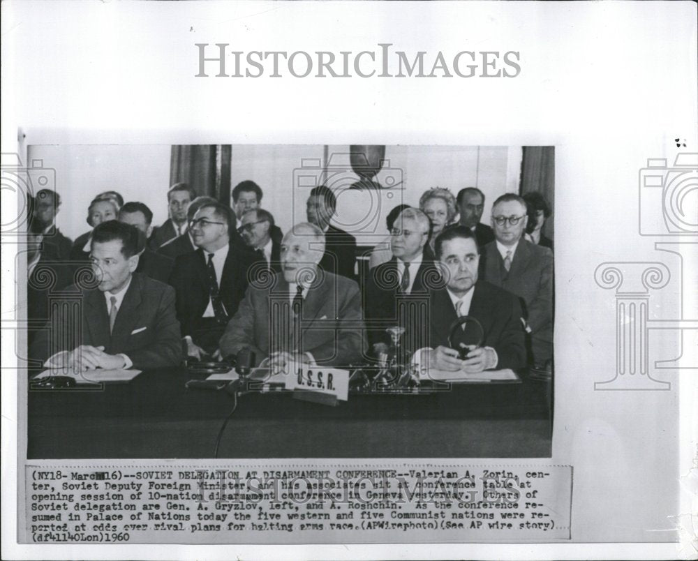 1960 Soviet Delegation Diaarmament Conferen - Historic Images