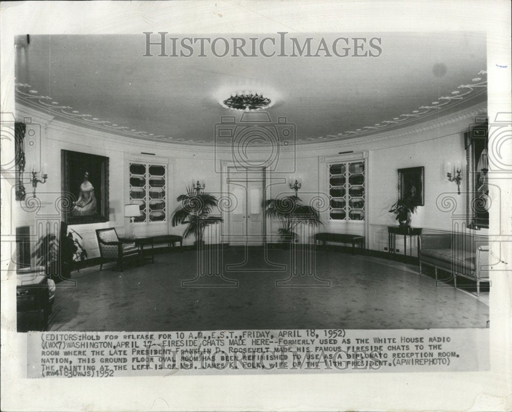 1952 White House Radio Room Franklin Roosev - Historic Images