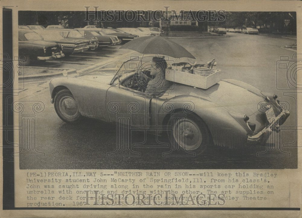 1967 Rain Snow Bradley John McCarty Car - Historic Images