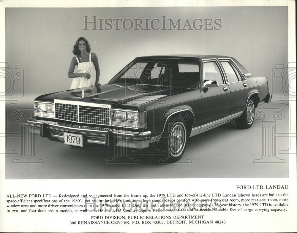 1978 Ford Ltd Landau Black Four Door Sedan - Historic Images