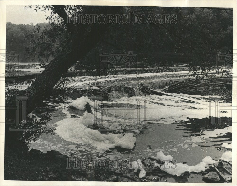 1963 Detergent Foam Contaminated River - Historic Images