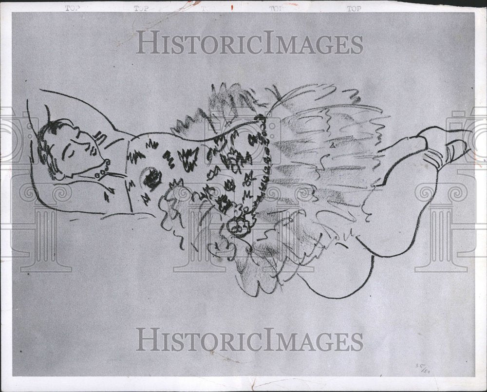 1957 Ballerina Drawing Metisse Artist - Historic Images