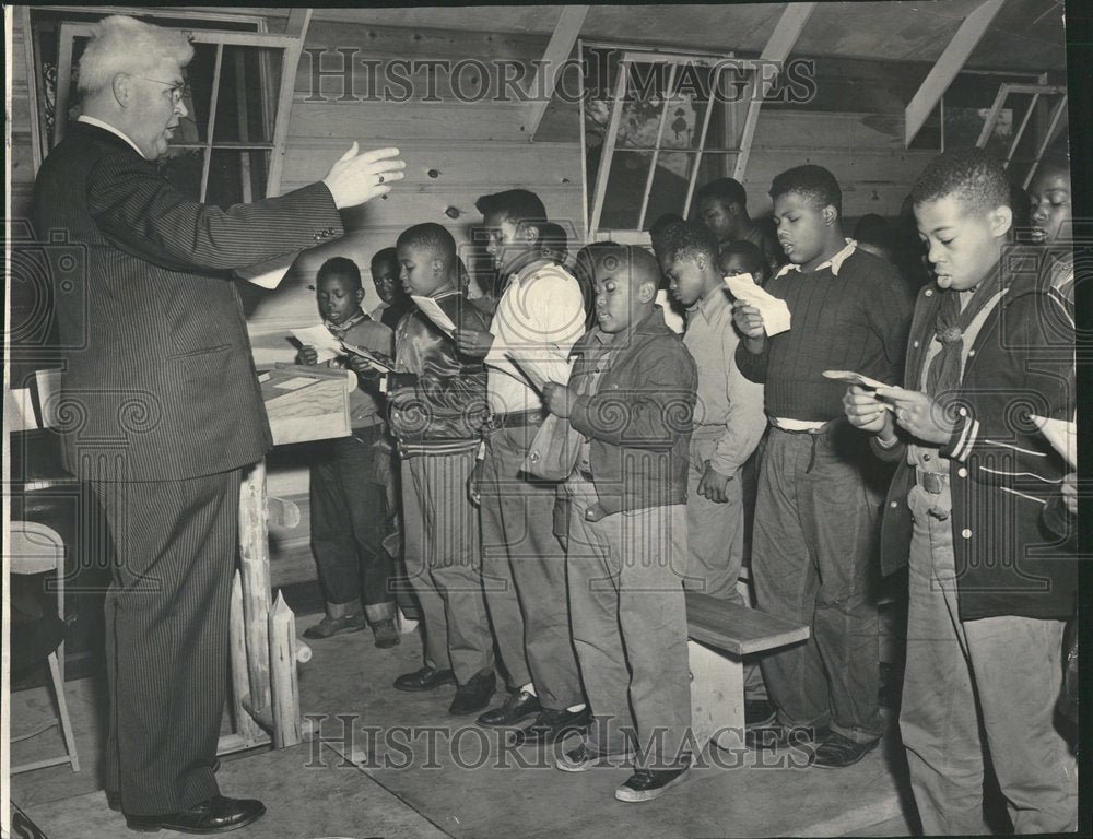 1953 Protestant Service, Camp Fort Dearborn - Historic Images