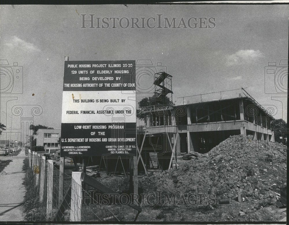 1974 Low Income Housing Being Built - Historic Images