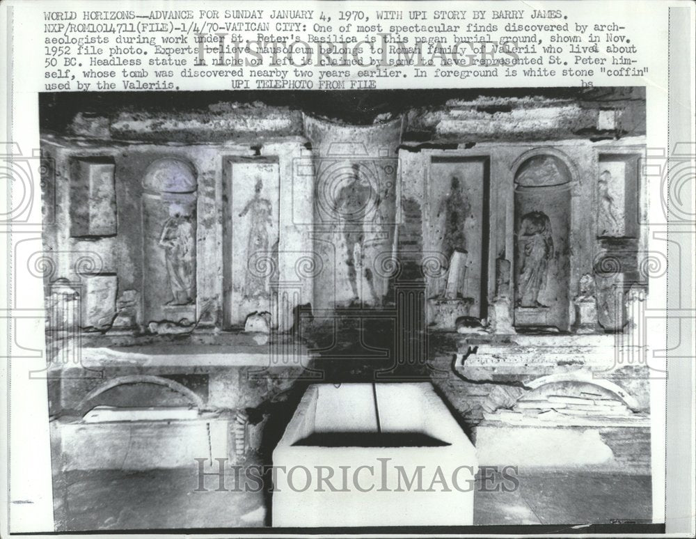 1970 Pagan Burial Ground St Peter&#39;s Vatican - Historic Images