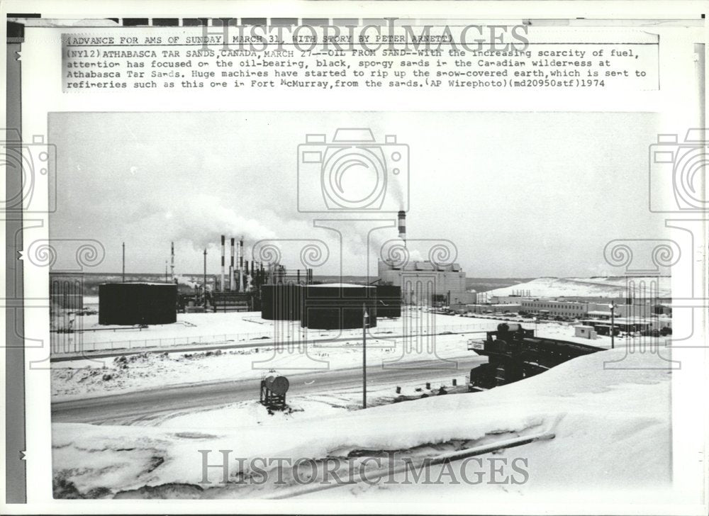 1974 Canada Athabasca Tar Sands Oil Fuel - Historic Images