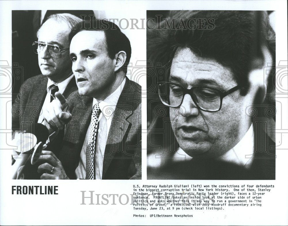 1987 Rudolph Giuliani U.S. Attorney - Historic Images