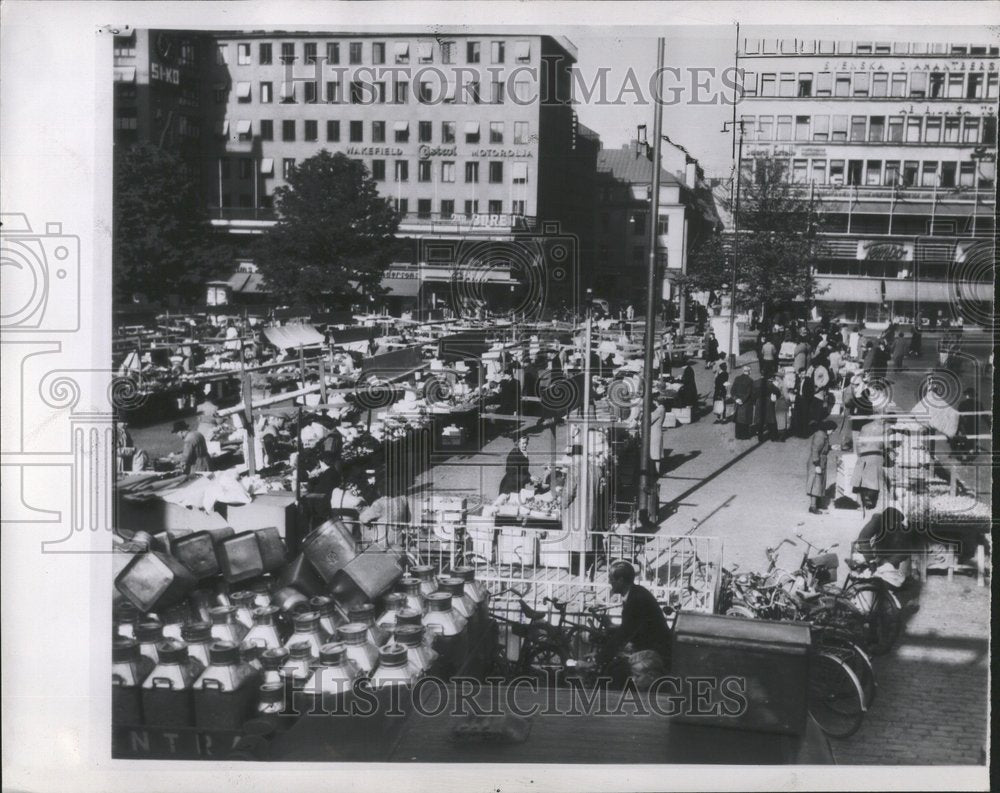 1945 Market Stockholm Sweden - Historic Images