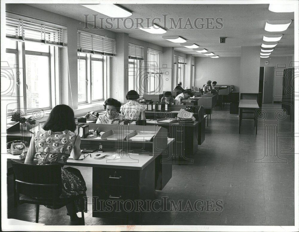 1960 Embassy staff work in Chancery - Historic Images