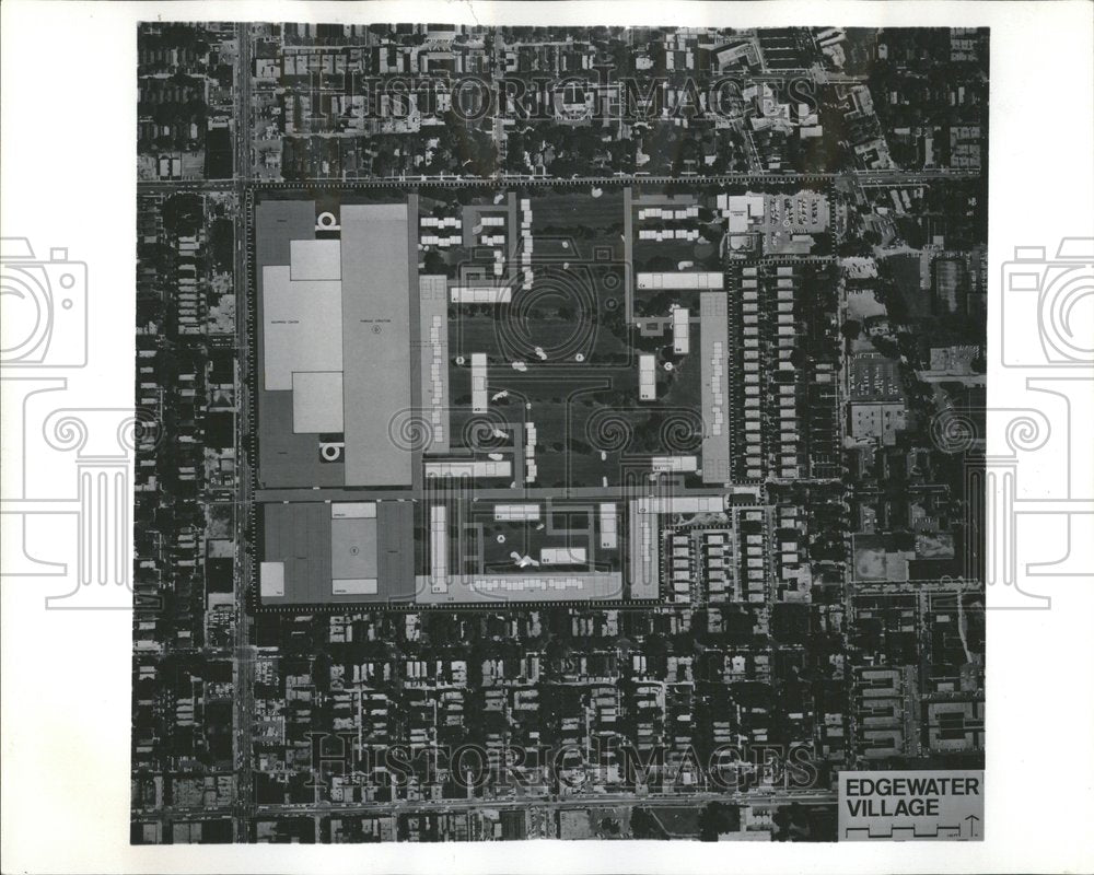 1969 Aerial view of 92-acre, City in a Park - Historic Images