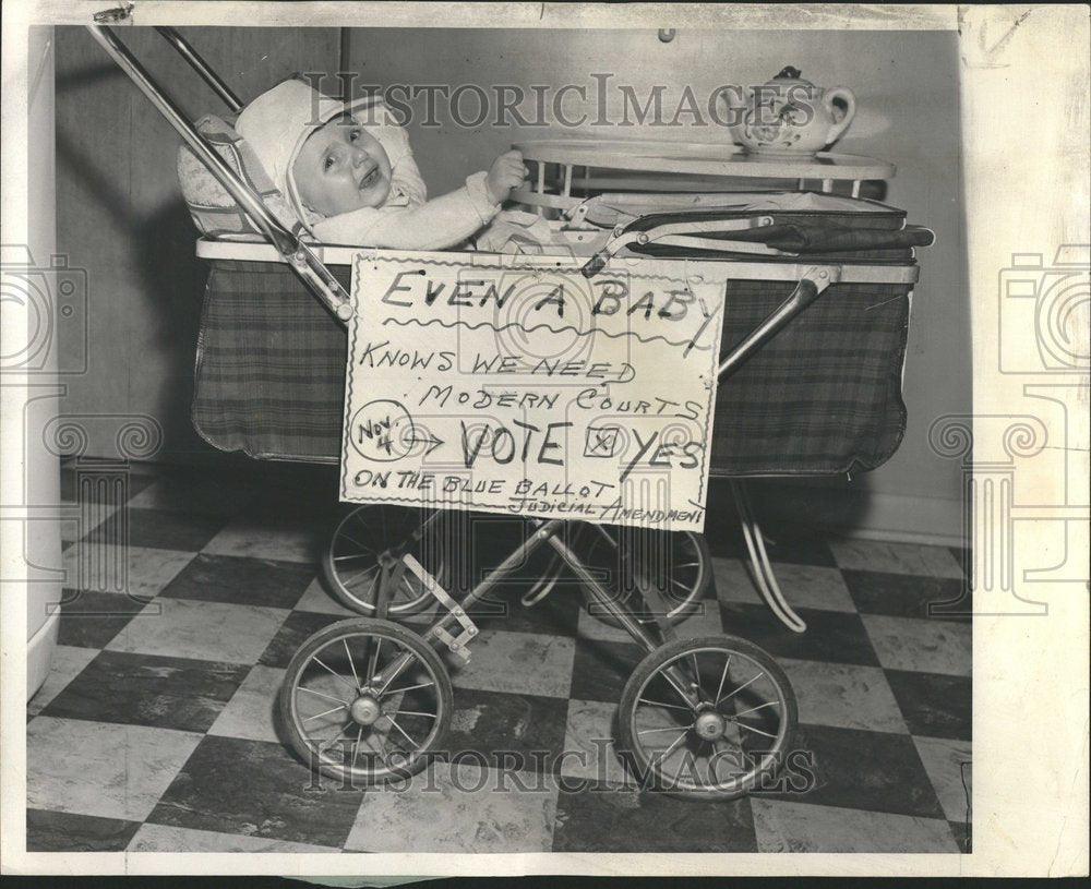 1958 Baby Doris Heinrich Vote Judicial - Historic Images