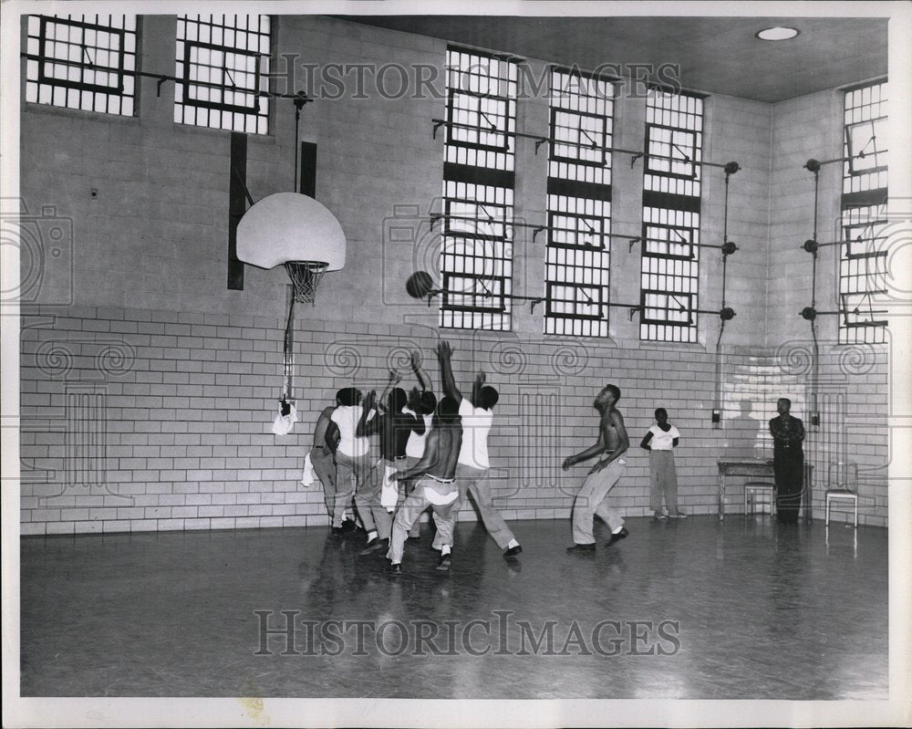 1961 Boys kept busy at basketball - Historic Images