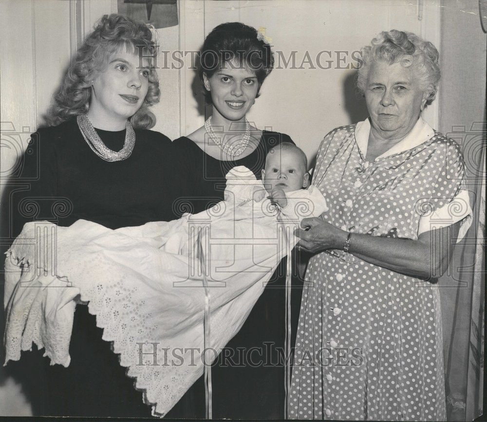 1962 73 Year Old Christening Gown/Baptism - Historic Images