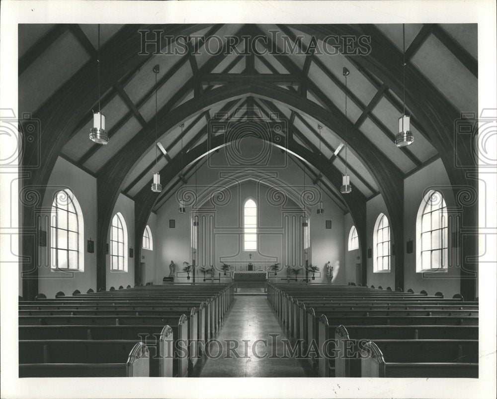 1957 Interior New St.Annes Church Catholic - Historic Images