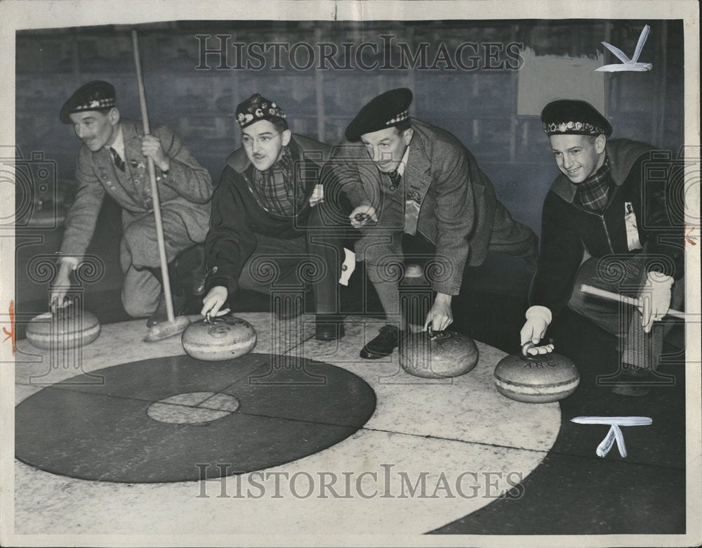 1938 Detroit Curlers Meet Scottish Alex - Historic Images