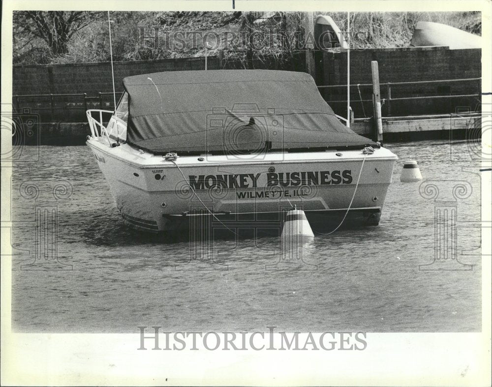 1984 Bond Boat Yard Wilmette Harbor Busines - Historic Images