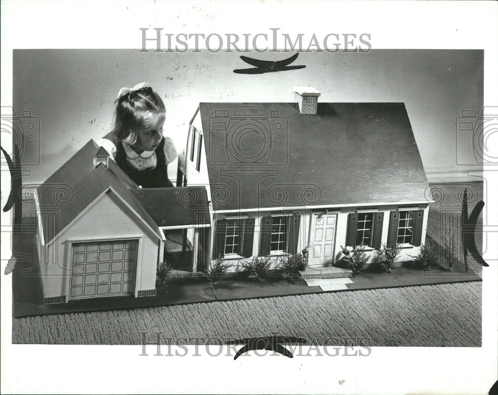 1976 Little Girl Plays With Doll House - Historic Images