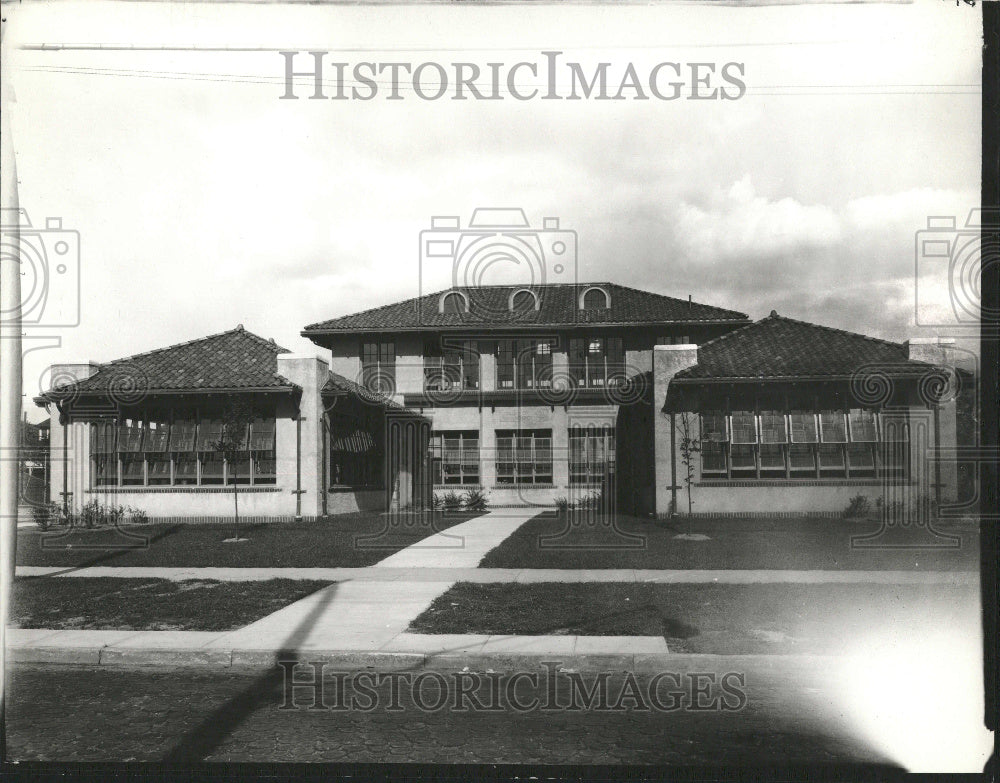 1935 Detroit Beard School Open Air Building - Historic Images