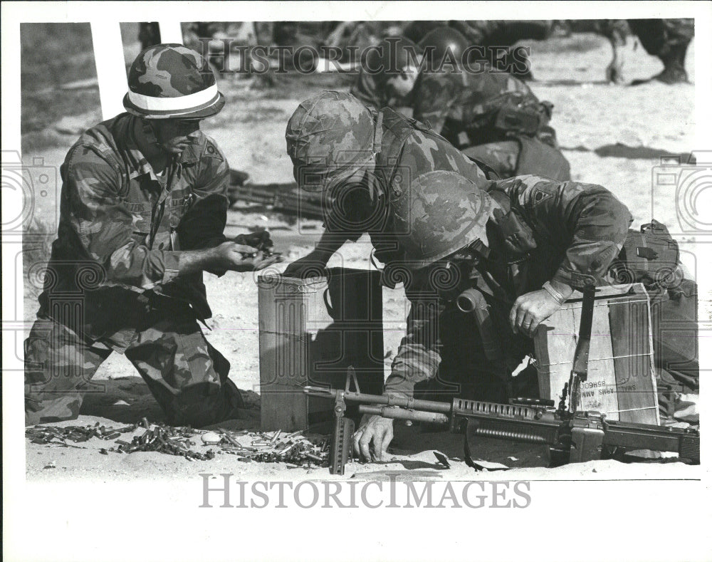 1987 National Guard pickup spent cartridges - Historic Images