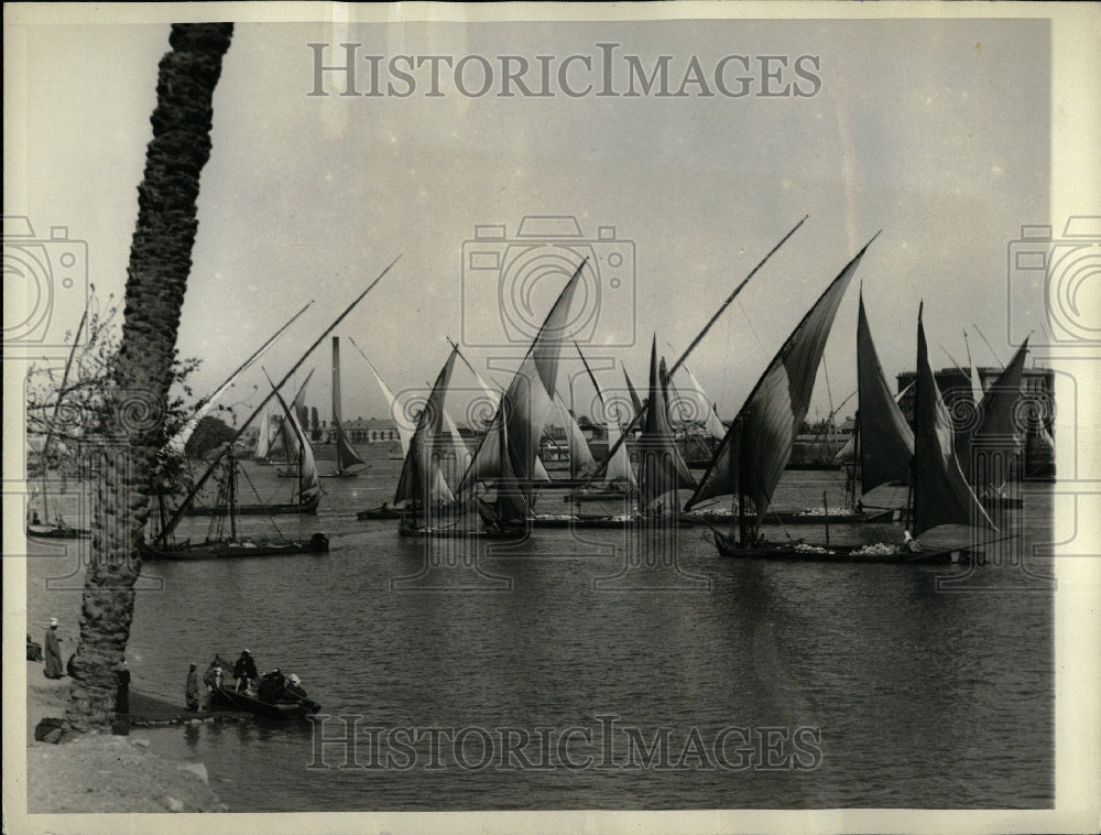 1932 Egyptian Watercraft River Nile Cairo - Historic Images