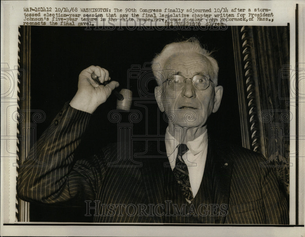 1968 John McCormack House Speaker Johnson - Historic Images