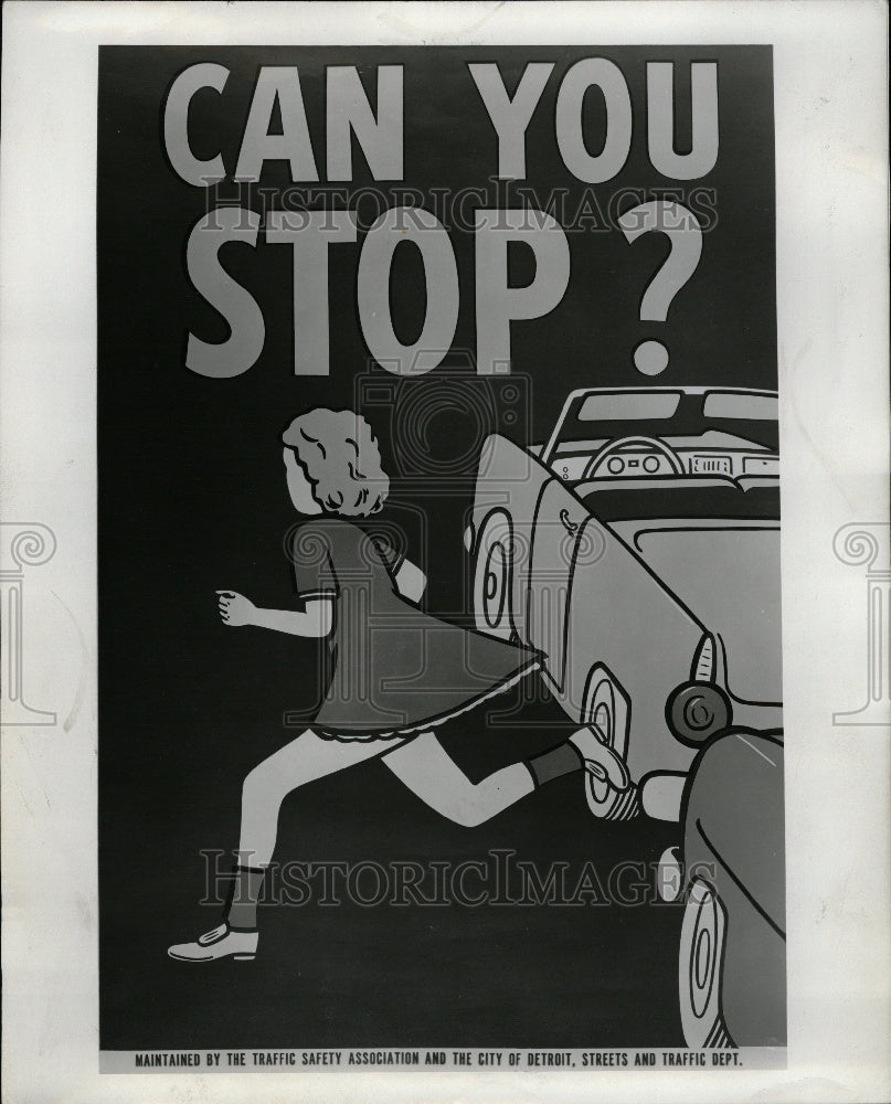 1958 Detroit Safety Posters - Historic Images