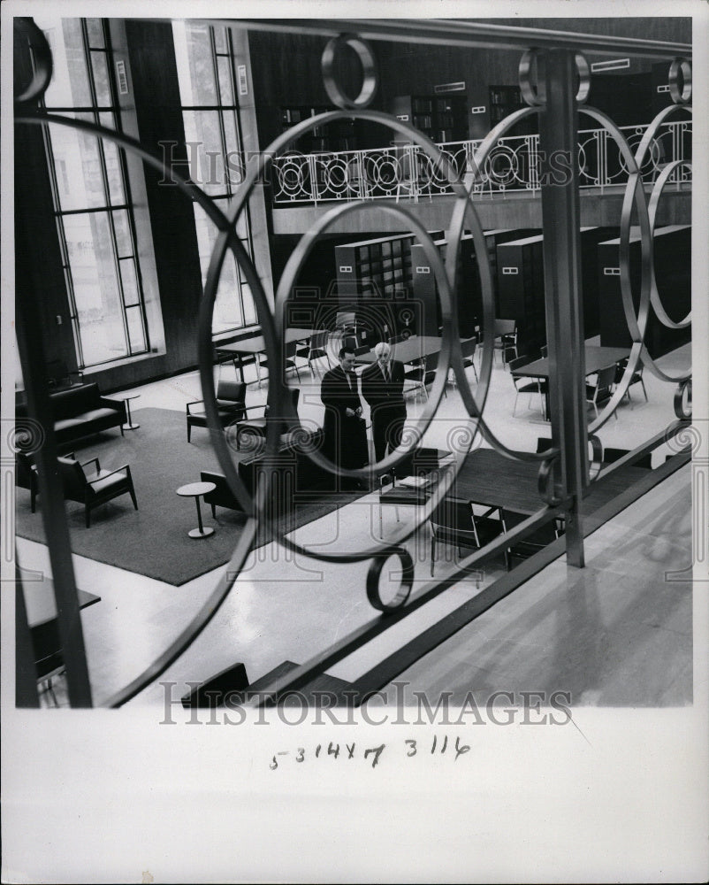 1963 Press Photo Detroit Library Bldg. Burton History